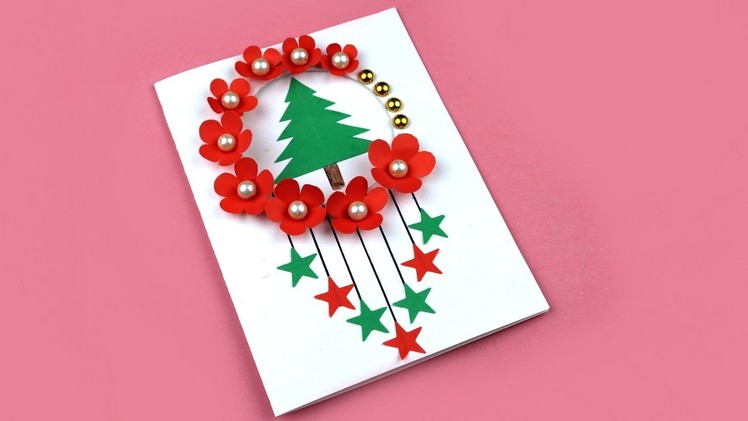 DIY Christmas Greeting Card.How to make Christmas Card.Simple and Easy Christmas Card