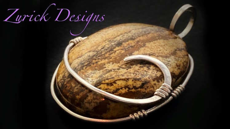 DIY Jewelry- Large Gauge Hammered Wire Worry Stone Pendant
