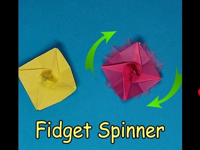 DIY Origami FIDGET SPINNER | How to make paper spinner easy | Antistress | Fold tutorial #Shorts