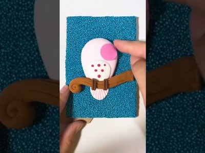 How to make DIY owl with satisfying polymer clay | diy art | creative ideas. #shorts #satisfying