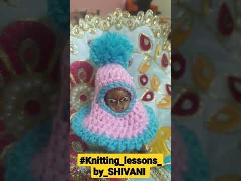 How to make laddu gopal crochet  poncho | laddu gopal cap kaise bnaye | kanha ji woolen cap #shorts