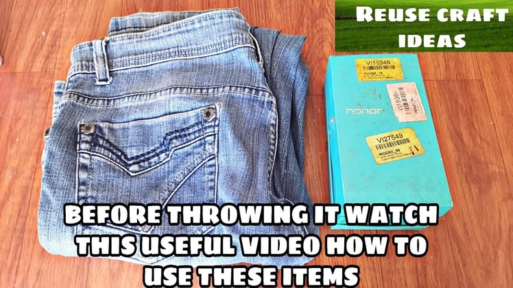 Old Jeans reuse ideas|Amazing craft with Old jeans|Old cloth reuse ideas|Mobile box reuse ideas