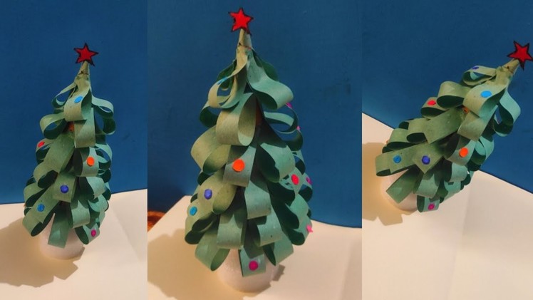 Paper christmas tree | christmas craft for kids #viral #diy #shorts #paper #christmas #tree #kids