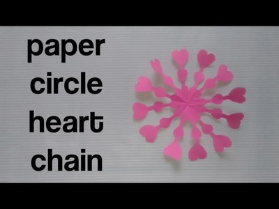 Paper cut heart shape | Lovely heart shape circle | Paper craft | Heart chain | #shorts #ytshort