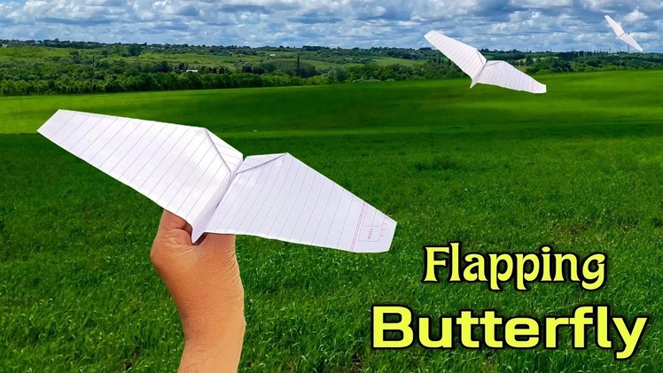 Best flappy paper butterfly, how to make notebook flying butterfly, origami plane, paper bird plane