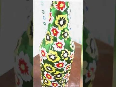 Bottle painting | Waste  Bottle craft idea | Easy Bottle painting idea | Home decor idea |