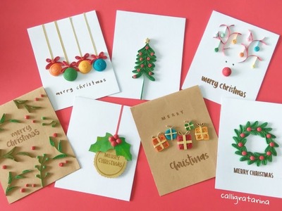 DIY 7 Handmade Christmas Card Ideas | How to Make Quilling Christmas Card