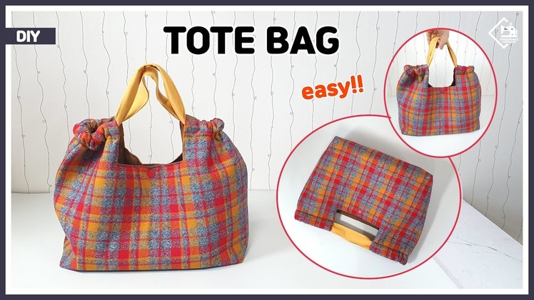 DIY Easy to make a handbag. Winter tote bag. sewing tutorial [Tendersmile Handmade]