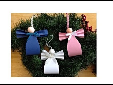 DIY   LITTLE PAPER OR FELT ANGEL ORNAMENTS   #SHORTS