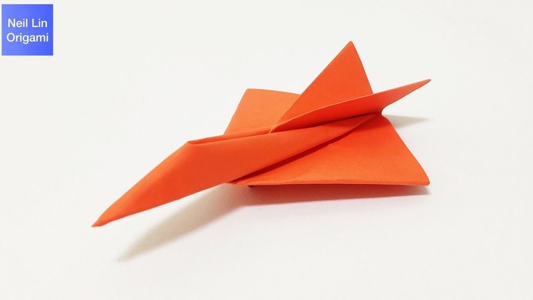 EASY ORIGAMI PAPER JET - How to make a paper airplane with one paper