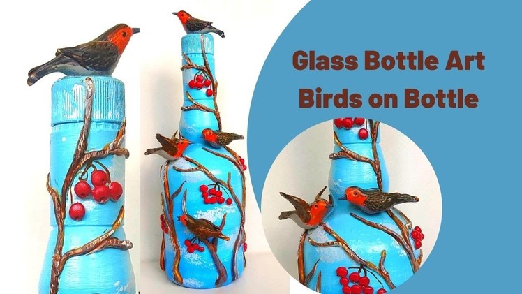 Glass Bottle Craft Idea.Christmas Gift Idea