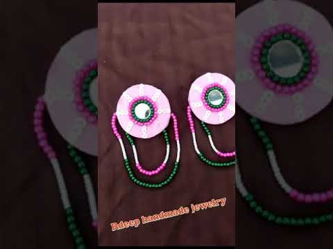 Handmade jewelry || handmade fabric earrings || arts and crafts || earring design for girls#shorts