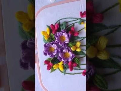 Hanging Flowers Hand Embroidery Tutorial | https:.youtu.be.A2lz9Ok0Qek