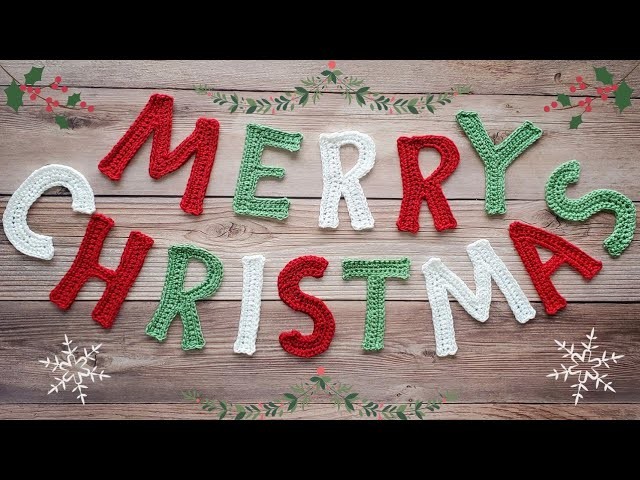 How to crochet Merry Christmas letters! ????