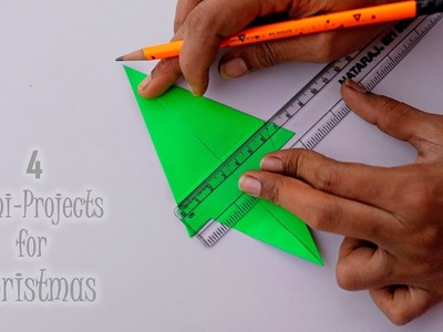 4 mini Christmas crafts || Quick & Simple Color Paper DIY crafts