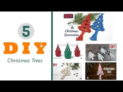 5 DIY Macrame Christmas Trees