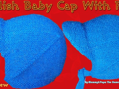 Beautiful Knitting Design For Kids Cap | Flap Cap | Stylish baby cap with flap knitting in hindi