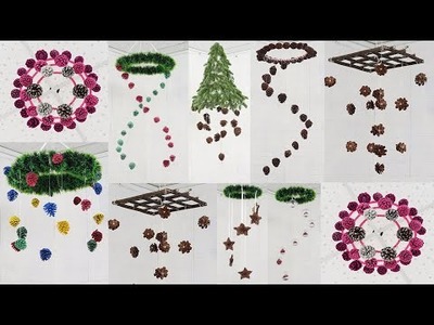 Christmas wall hanging with pine cones | Christmas decoration ideas