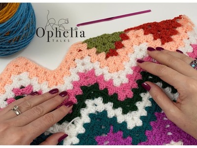 CROCHET ZIG ZAG BLANKET. Part 2 - Straightening The Edge. Ophelia Talks Crochet