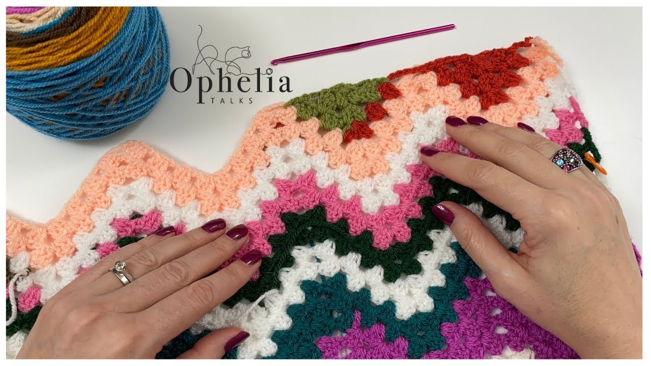 CROCHET ZIG ZAG BLANKET. Part 2 Straightening The Edge. Ophelia Talks