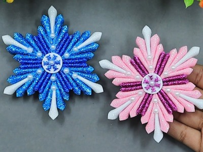 DIY Amazing Christmas Snowflakes from Eva Foam????Easy Christmas Ornaments????Xmas Decorations Star