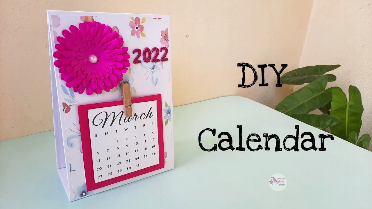DIY Desk Calendar How to make Desk Calendar Handmade Calendar DIY