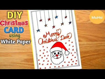 DIY Easy Handmade Christmas Card with White paper | Handmade Christmas  Card