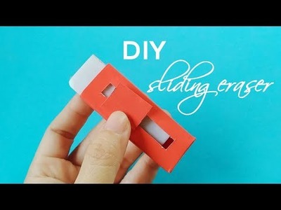 DIY IDEAS | How To Make Sliding Eraser Box With Paper | DIY Paper