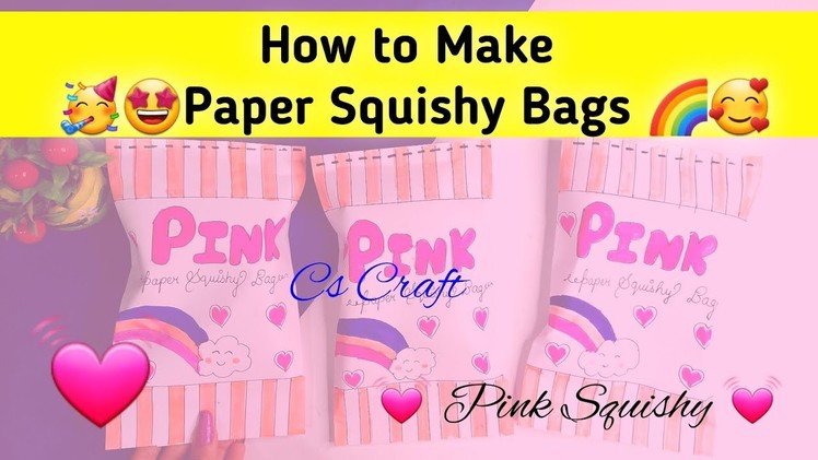 DIY Pink Paper Squishy Blind bags ????????|how to make paper Squishy|Cs Craft