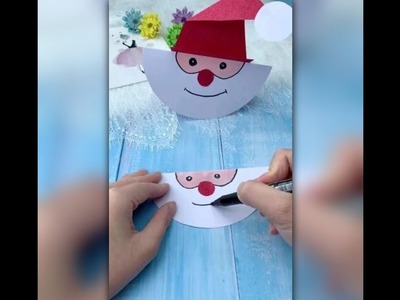 DIY Santa Claus.Christmas moving paper toys.Santa Claus paper crafts.How to make Christmas cards
