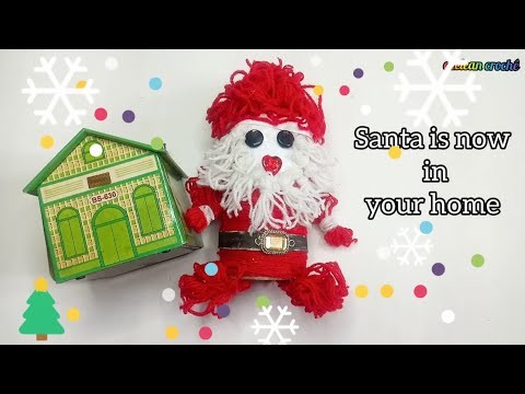 DIY- Santa Claus Making with Woolen and Paper | Christmas Decorations Ideas- C_Clean Crochê