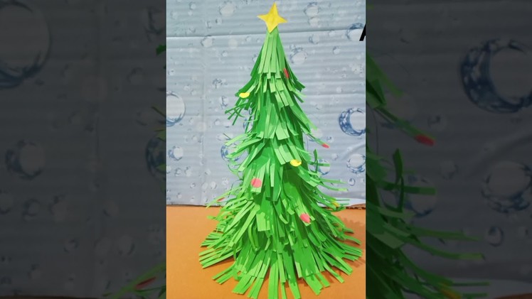 Easy Christmas tree with paper crafts || #shorts video
