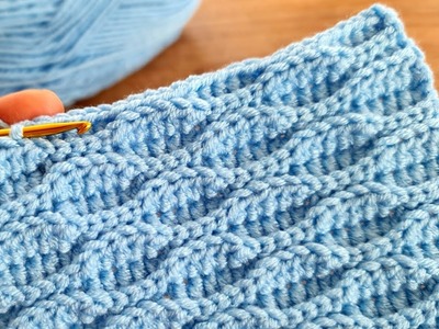 Easy Crochet Baby Blanket Pattern for Beginners Knitting - Tığ işi battaniyesi yelek örgü modeli. 