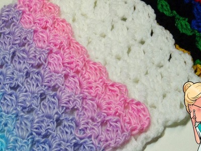 EASY CROCHET Cluster Tab Stitch - Crochet Tutorial - One Row Repeat
