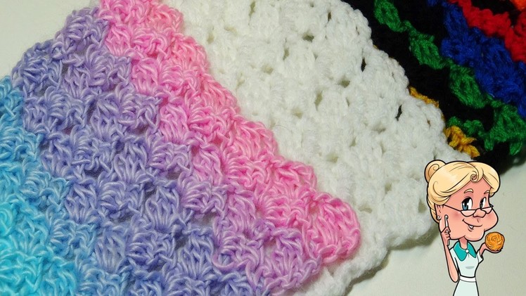 EASY CROCHET Cluster Tab Stitch - Crochet Tutorial - One Row Repeat