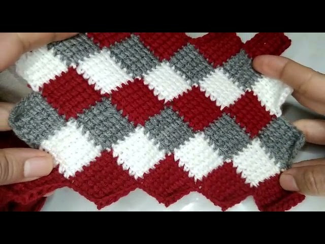 #easy #knitting #baby #crochet #blanket #squares #color #red #white #grey