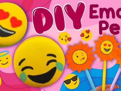 Emoji Pen Decor - SCHOOL SUPPLIES IDEAS - BACK TO SCHOOL HACKS AND CRAFTS - DIY