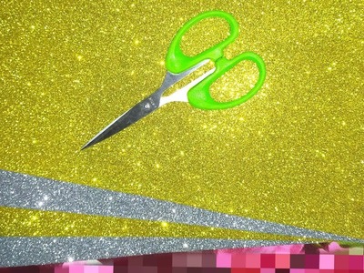 Glitter paper crafts || glitter paper star || how to make glitter paper star's ||