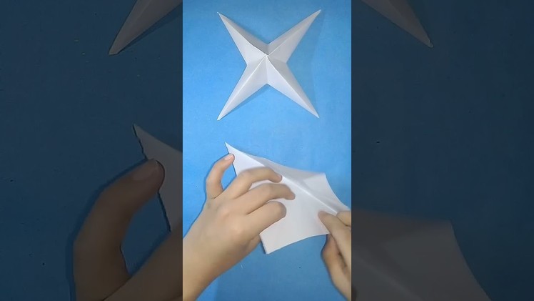How to make paper star.Diy Christmas Decorations.Easy paper star| #shorts