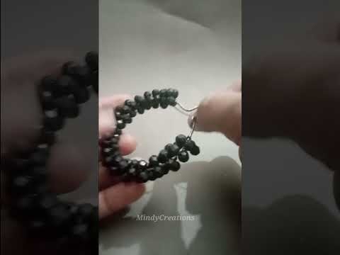 How to make round beads hoops earrings at home