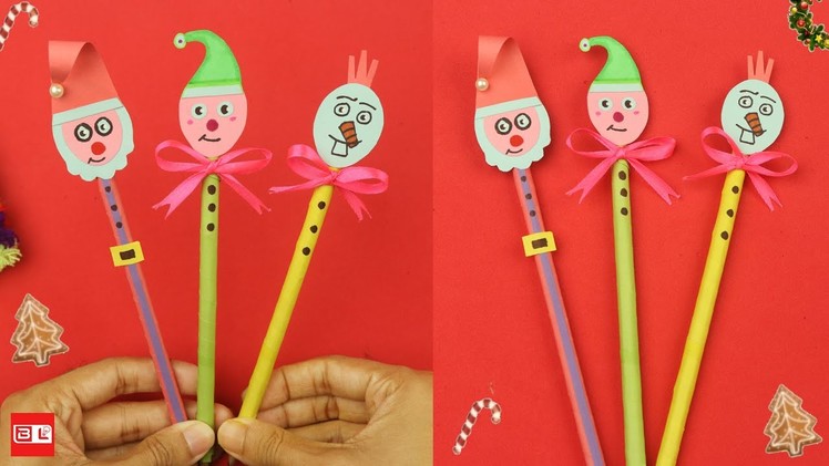 How to Make SANTA CLAUS Pen Decoration | Christmas Crafts | Paper Crafts | DIY