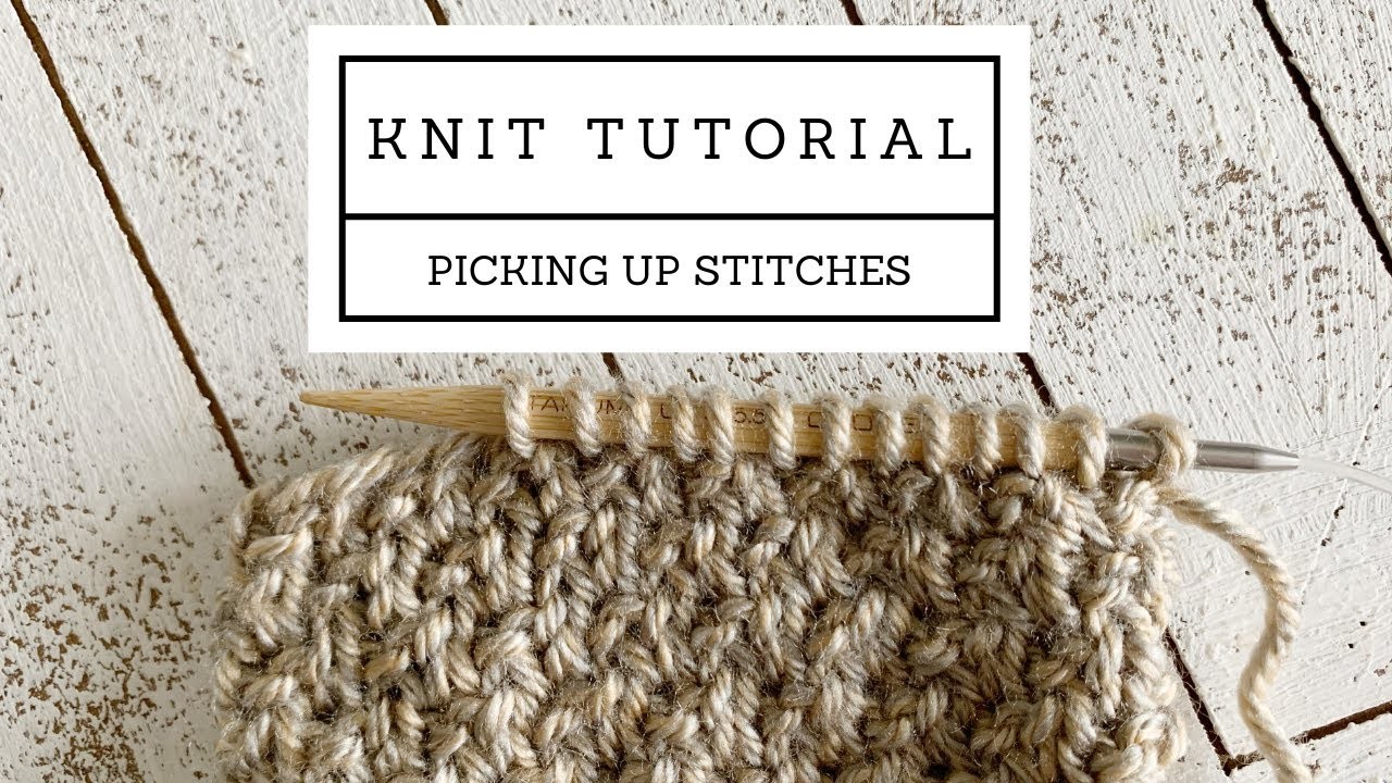 How to pick up stitches for knitting, easy knitting tutorial, picking up stitches evenly