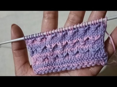 Kids sweater knitting design, 4 Row repeat knitting pattern