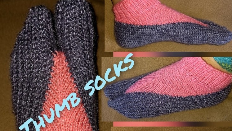 Knitting  ladies thumb socks step-by-step  part-1