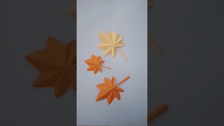 Paper autumn leaf #shorts