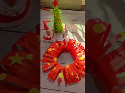 # paper crafts for school #Christmas paper crafts #Christmas decorate idea #short  #youtubeshort