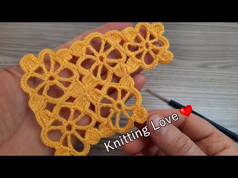 SUPER VERY Beautiful Flower Crochet Pattern. Knitting Online Tutorial for beginners Tığ işi örgü