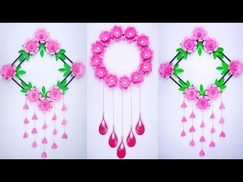 Wall hanging craft ideas | wall hanging | diy wall hanging | home decorating ideas | paper flowers