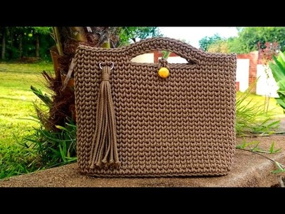 Crochet bag : how to crochet a designer crochet handbag. very easy step by step tutorial