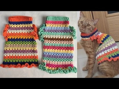 CROCHET CAT AND DOG DRESS, CROCHET CAT AND DOG SWEATER, CROCHET CAT AND DOG JUMPER, EASY PATTERN